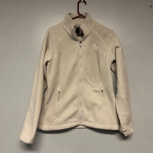Women's The North Face Fleece Jacket size Medium Beige cream